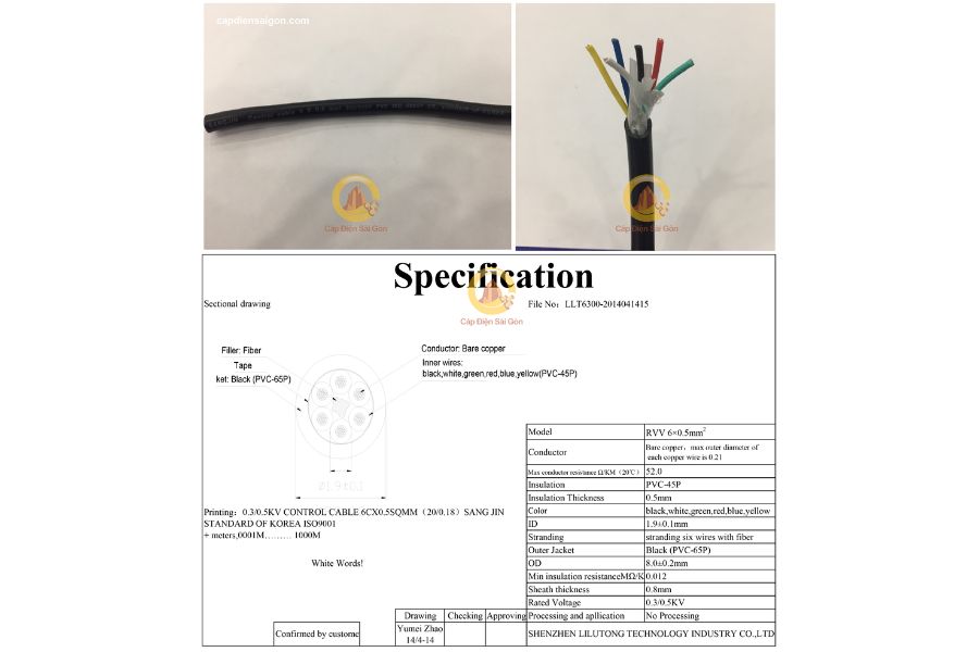Cáp Điều Khiển Sangjin 6 Core x 1,25 mm² (Sangjin RVV 6x1,25mm²): Sự Lựa Chọn Hoàn Hảo Cho Hệ Thống Điều Khiển Công Nghiệp Và Dân Dụng
